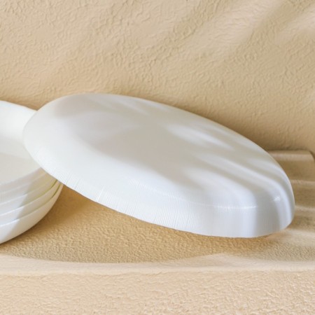 A set of dining plates luminarc diwali precious, d = 25 cm, glass ceramics, 6 pcs, white color-4