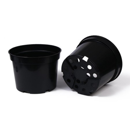 Pot for seedlings, 10 l, d = 29 cm, h = 22.5 cm, black, Greengo-7