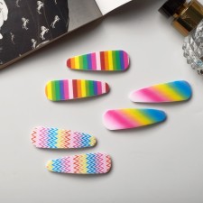Invisibility for Herty hair (set 6 pcs) Summer overflow, 5.5 cm, mix