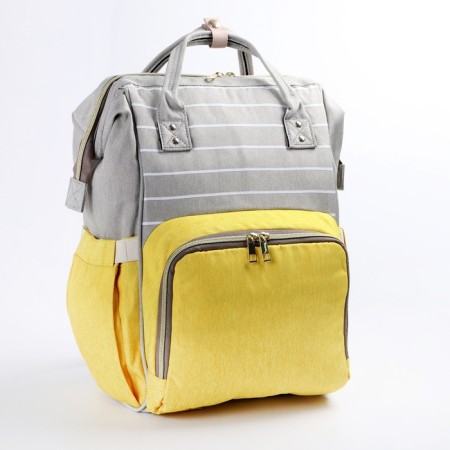 Women's backpack, for mom and baby, model "Bag-rugzak", yellow color