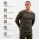 Set of men's thermo (longshit, trousers) minku color khaki, river 48