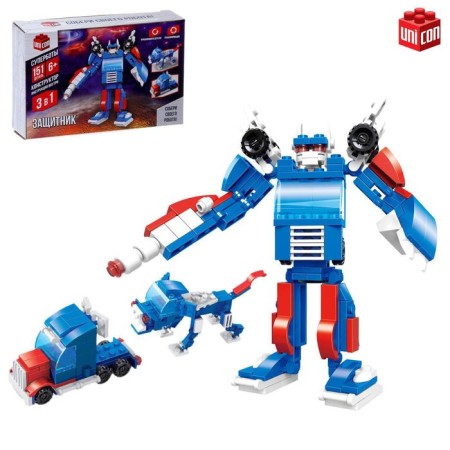 Designer-robot "Defender", 151 parts, 3 assembly options