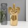 Ceramics candlestick for 1 candle "Angel" d = 3.5 cm gold 14x9.5x25 cm