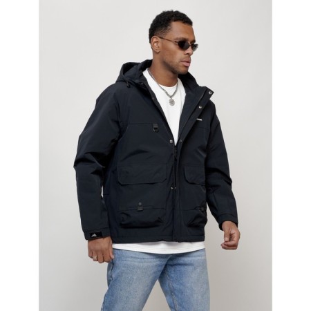 Male spring jacket, size 48, dark blue color-9