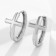 Hooping Earrings Xuping Cross, Silver Color
