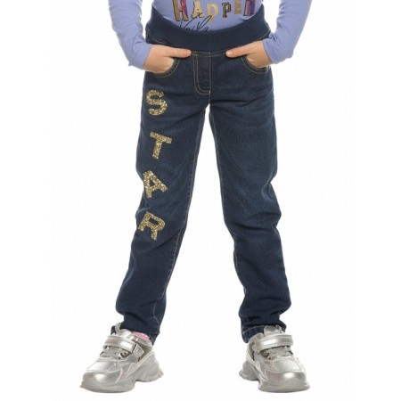 Pants for girls, height 104 cm, dark blue color-4