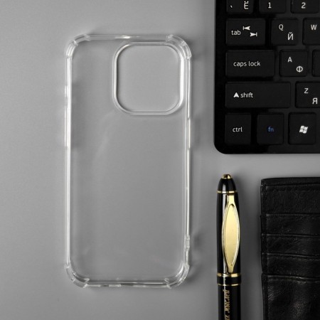 Pero cover for Apple iPhone 15 Pro, silicone, transparent, reinforced-1