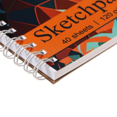 Sketchpad 195x195 40 sheets on the crest "Orange Cat", covered Cardboard, glossy lamination, block 120g/m2-2