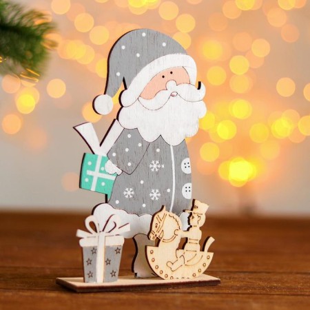 New Year's desktop decor "Santa Claus with gifts" 3.5 × 9.5 × 16 cm