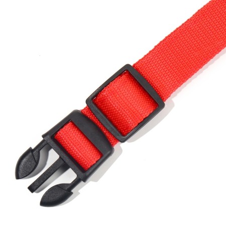 Collar with backlight size m, Osh 40-48 x 2.5 cm, 3 glow modes red-7