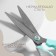 Scissors are universal, mowed blade 8.5 ", 21 cm, color mix