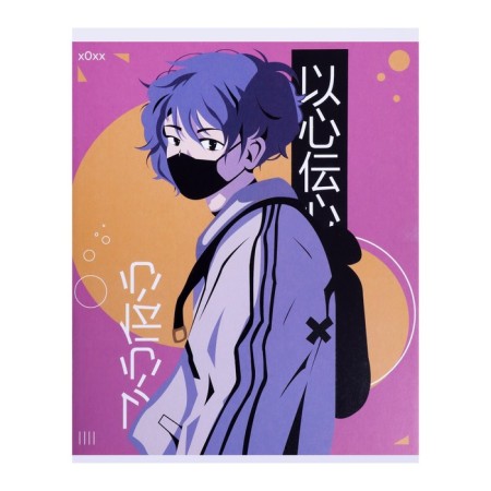 Notebook of 48 sheets in the Calligrata "AnimeArt" line, cover coated cardboard, VD-pound, block offset, mix-3