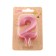 Candle in the Cake "Fine", number "2", pink metallic, 6.5 cm