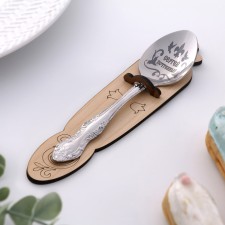 Spoon Named, tea, with an engraving 