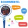 A set for Badminton Onlytop "Robot": 2 rackets 44 cm, 2 strokes, ball, cover, blue color