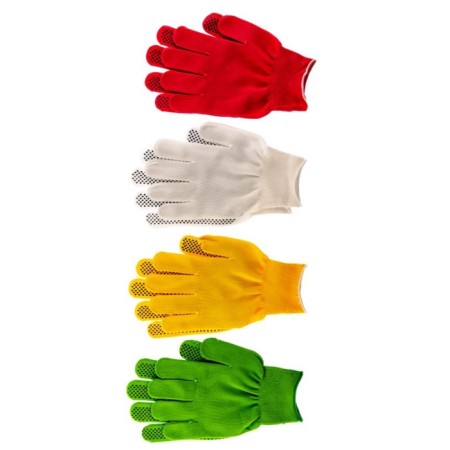Garden gloves, with PVC points, size 9, set 4 pcs., Palisad