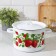 Cylindrical pan “strawberry meadow”, 4.5 l, enameled cover
