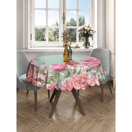 Tablecloth “flowers as a gift”, round, sata, d = 150 cm-2