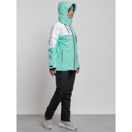 Ski costume female winter, size 42, turquoise color-9