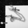 Earring "Kaff" Chain with a cross, the color of silver
