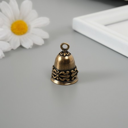 Bool of Brass "Ancient Pattern" 2.8x2x2 cm-1