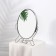 Desktop mirror - suspended “oval”, bilateral, with an increase, mirror surface 11.5 × 15.5 cm, silver color