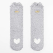Women's terry socks minku, gray color, size 36-39 (23-25 ​​cm)