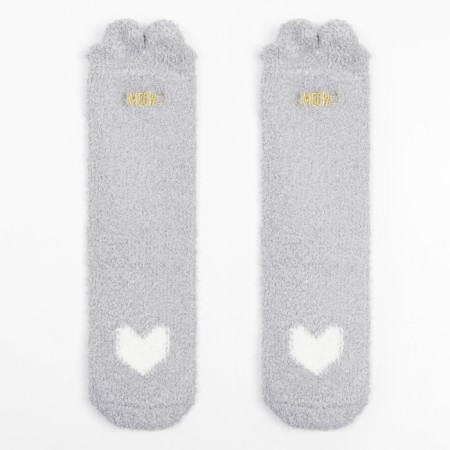 Women's terry socks minku, gray color, size 36-39 (23-25 ​​cm)