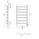 Domoterm electric heated towel rail "Calipso" P7, 500x700 mm, right, black matte
