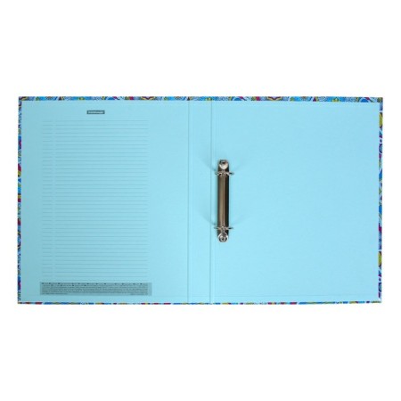 Folder on 2 rings A4, Erichkrause Enigma, 35 mm, 1750 μm, blue, with a pattern-1