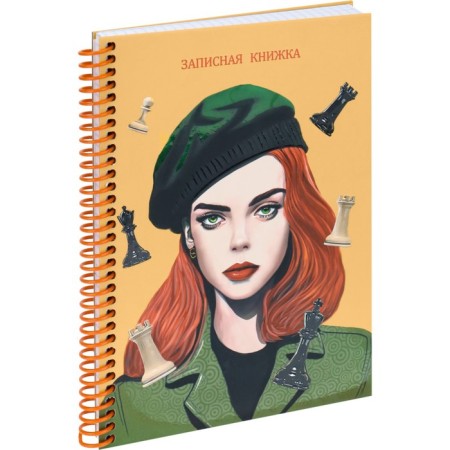 Note book A5, 96 sheets on the crest of the Chess, solid cover, matte lamination, selective varnish-1