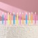Candles for the cake "Neon", 12 pcs, multi -colored, tall, 10 cm