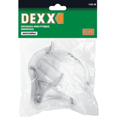 Half -mask filter Dexx 11103_z01, conical, protection class FFP1-1