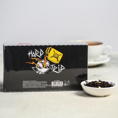Gift set "Fire", black tea with lemon zest 25 g, flask-3