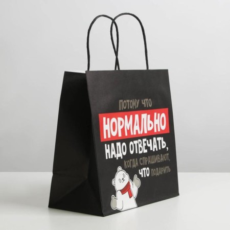 Gift package “Normally must answer”, 22 x 22 x 11 cm, new year-2