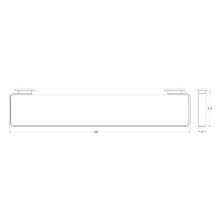 Regiment with holders, matte glass, chrome-1