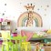 Sticking plastic interior color "giraffe and rainbow" 40x90 cm