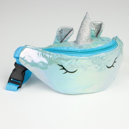 Children's belt bag Magis Unicorn with a zipper, blue color-1