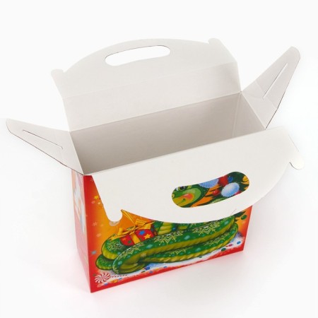Gift box New Year's snake in a hat 25.5 (33) x 23.5 x 8 cm-4