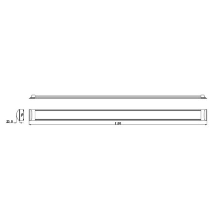 LED LED era SPO-5, 1196x76x25 mm, IP20, 36W, 2400LM, 6500K, white