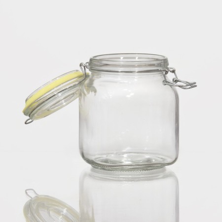 Glass Bank for bulk products with Rainbow Buggel Castle, 900 ml, 12 × 11 × 15 cm, color mix-2