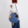 Youth bag with a zipper, blue color