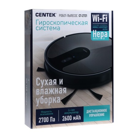 Robot Polytek Centek CT-2721, 32 W, dry/wet cleaning, 0.68/0.35 l, black-7