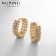 Xuping rings with beads, white color in gold, d = 1.3 cm