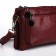 Cross-Bodi bag with zipper, burgundy color