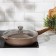 Granite pan, d = 30 cm, removable handle, glass cover, anti -stick coating, brown color