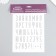 Plastic stencil "letters, numbers, signs" 16x24 cm