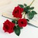 Artificial flowers "Rosa Triad" 7x62 cm, red