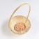 Wicker basket, bamboo, "beloved mother", 19.5x5 cm