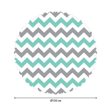 The tablecloth “Pale Zigzags”, Round, Saten, D = 150 cm-1